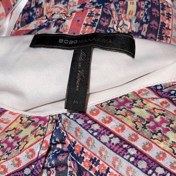 BCBGMaxAzria Boho Multicolored Mini Dress - Picture 7 of 8